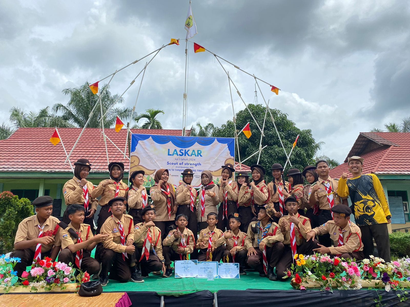 Laskar 2024 ada kegiatan aja lomba jenjang penggalang yang di adakan Pangkalan SMAN 10 Tanjung Jabung Timur